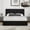 Black Linen, variant on Full Size Bed Frame with Lift Up Storage, Upholstered Platform Bed with Vertical Channel Headboard, No Box Spring Needed, Hydraulic Storage, Light Grey Linen