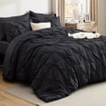 thumbnail image 2 of Juego de ropa de cama Bedsure Queen de gran tamaño negro, 7 piezas, 2 of 9