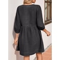 thumbnail image 2 of Vestido vaquero Sidefeel 2025 Fashion para mujer negro talla L, 2 of 7