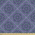 thumbnail image 2 of Ambesonne Moroccan Fabric by the Yard Upholstery, Floral Mandala Oriental, 3 Yards, Quartz and Indigo, 2 of 5