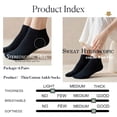 thumbnail image 3 of NevEND 6 Pairs Cotton Thin Ankle Low-cut Socks Athletic Lightweight for Women Size M Black, 3 of 7