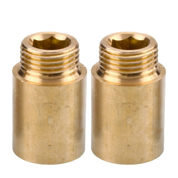 2pc Brass Extension Fitting 1/2 Inch,50 mm,DN15, Female and External Thread