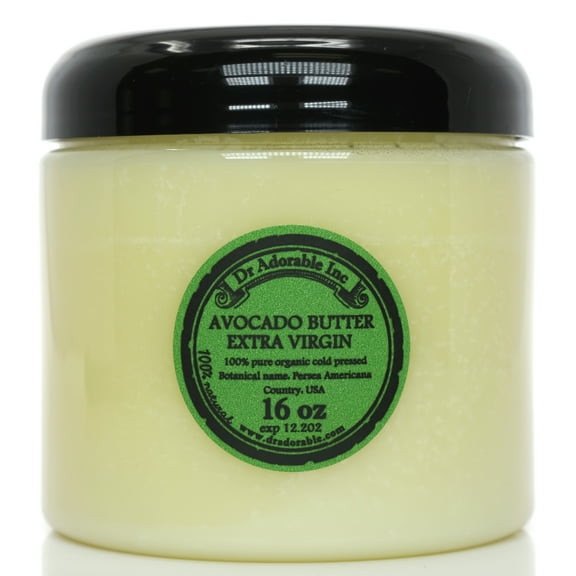 Dr Adorable - 16 oz - Avocado Butter Extra Virgin - Unrefined Organic Fresh Natural