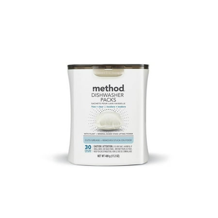 Method Free + Clear Dishwasher Packs - 17.2oz/30ct