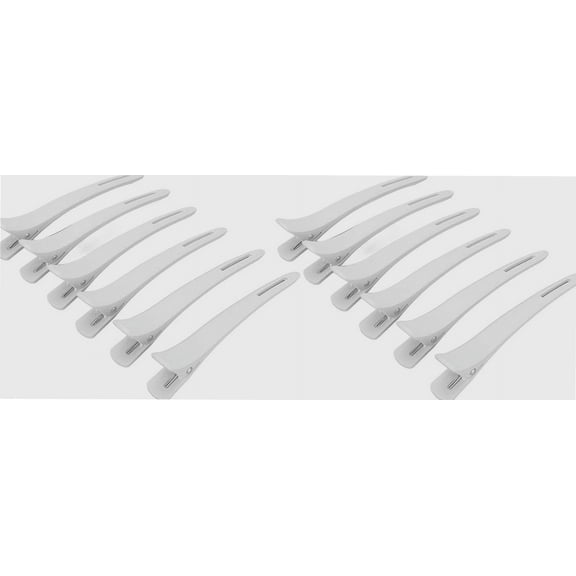 Duckbill Hair Clip, Plastic Sturdy Practical Hair Sectioning Clips White for Hairstyling