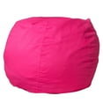 thumbnail image 2 of BizChair Small Solid Hot Pink Refillable Bean Bag Chair for Kids and Teens, 2 of 9