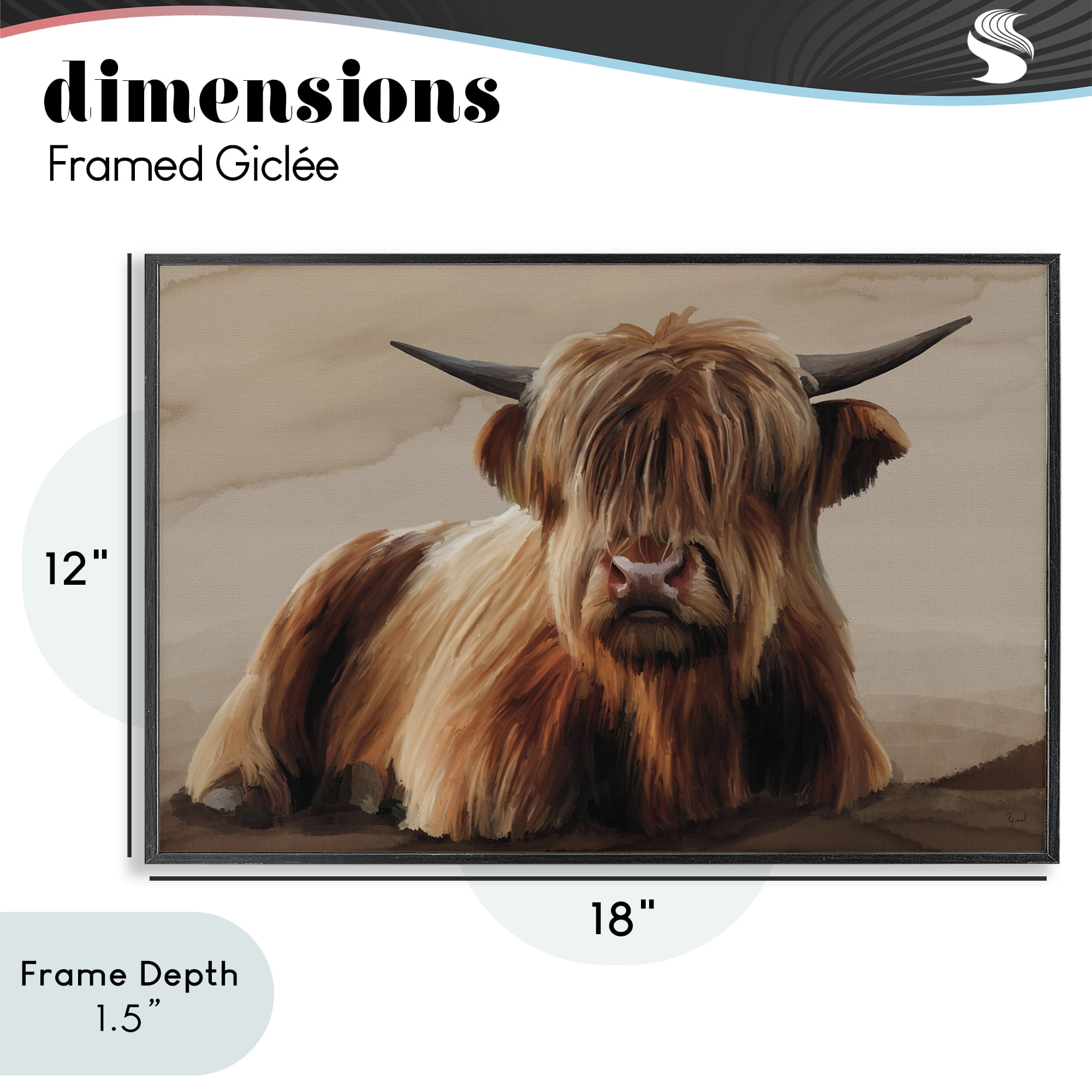 Stupell Industries Got My Hair Done Cattle Black Framed Giclee Art, design by Renel Peters