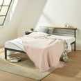 thumbnail image 6 of Mellow HYLLE Metal and Wood Platform Bed Frame with Low Headboard Shelf, Full, Pine, 6 of 12
