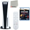 Sony Playstation 5 Disc Version (Sony PS5 Disc) with Media Remote, Marvel's Spider-Man: Miles Morales Ultimate Launch Edition and Microfiber Cleaning Cloth Bundle
