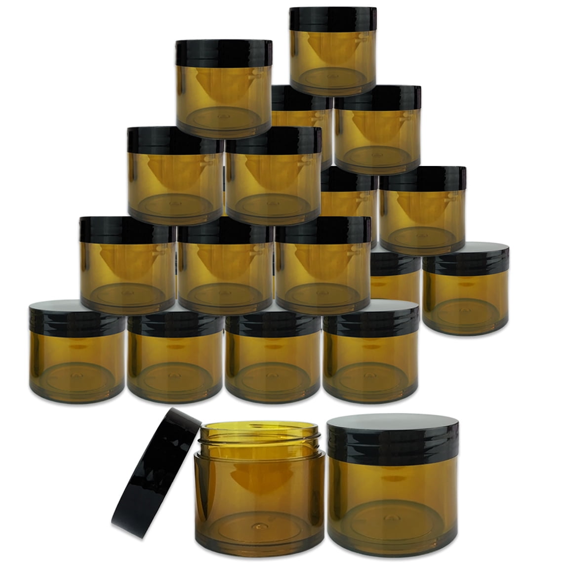 1oz/30g/30ml High Quality Acrylic Leak Proof Amber Container Jars with