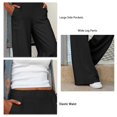 thumbnail image 5 of Pantalones de mujer, pantalones de mujer, pantalones anchos, rectos, de pierna ancha, pantalones con cintura elástica, artesanía excepcional, 5 of 5