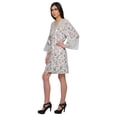 thumbnail image 4 of Moomaya Printed Cotton Venice Lace Bridesmaid Robe Short Robes For Women, 4 of 6