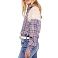 thumbnail image 3 of Free People Womens Fireside Nights Button Up Shirt, Blue, X-Small, 3 of 3
