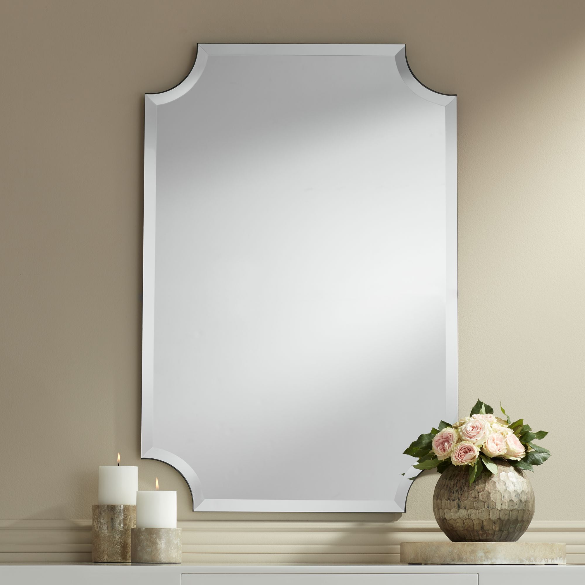 Noble Park Brix 24" x 36" Frameless Cut Corner Vanity Mirror