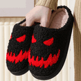 thumbnail image 4 of FASHIONBANANA Halloween Devil Laughs Slippers for Girls, Women, Girlfriends, Men's Gifts Soft Plush Slippers Comfortable Indoor, 4 of 7