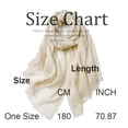 thumbnail image 4 of Lumtrix Vintage Scarf Fringed Edges Lightweight Breathable Wrap Sheer Daily Outdoor Shawls Beige One Size, 4 of 6