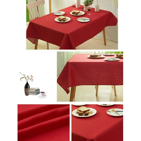 

1pc Solid Color Burgundy Tablecloths