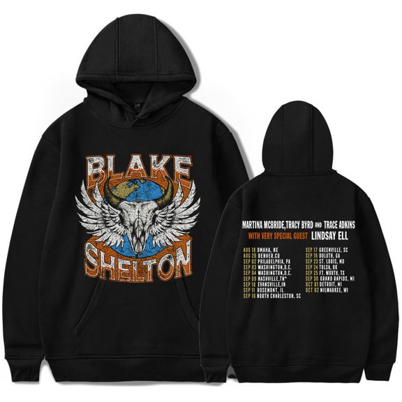 XUANXIAOJIANG Blake Shelton Merch hoodie Unisex retro fashion long sleeved hooded sweatshirt sportswear