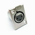 thumbnail image 2 of 2 Pcs 3 Pin XLR Male Female Socket Panel Mount Chassis Mic Jack Audio Connector, 2 of 10