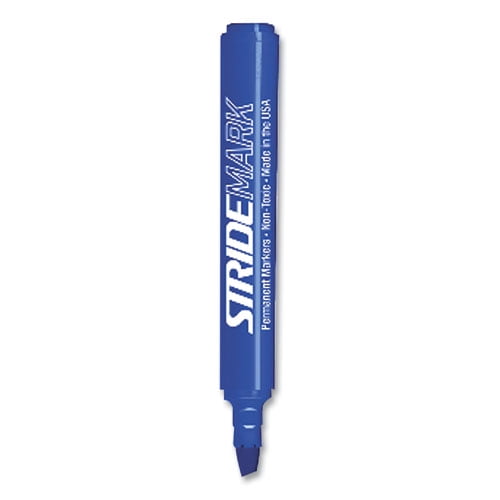 StrideMark Tank Permanent Marker, Broad Chisel Tip, Blue, 12/Pack StrideMark Tank Permanent Marker, Broad Chisel Tip, Blue, 12/Pack
