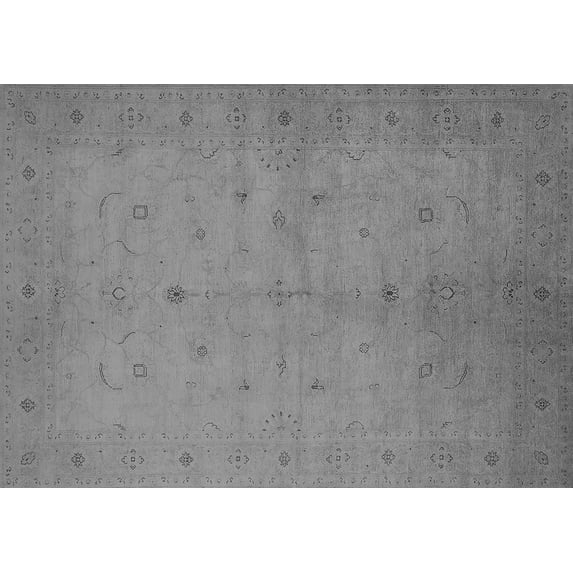 Ahgly Company Indoor Rectangle Oriental Gray Industrial Area Rugs, 7' x 9'