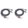thumbnail image 1 of 2 RCA A Doble Conector 6 35 Cable Audio Mezclador Amplificador Adaptador, 1 of 3