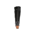 thumbnail image 6 of Kelsi Dagger Jagger Black Knee High Wedge Round Toe Zipper Clog Wood Heel Boot (BLACK, 8), 6 of 6