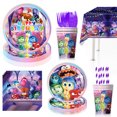 thumbnail image 4 of Disney Inside Out 2 party series Party Disposable tableware Cosplay glasses Flag Balloons style Birthday Cake Decoration, 4 of 5