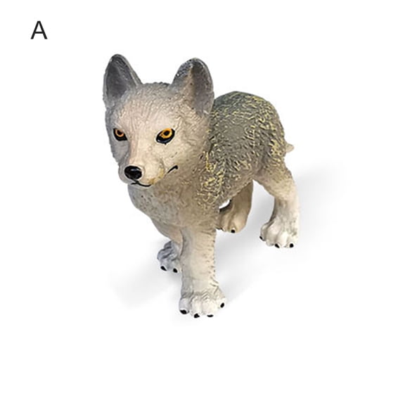 AYYUFE Pups Wolf Figurines Smell-less Preschool Educational Different Postures Wolf Family Figures for Home