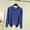 Blue, variant on Women Long Sleeve Tops Solid Round Neck Lyocell Regular Hem Light Fabric Fall Shirts