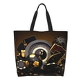 thumbnail image 3 of Fuzoiu Casino Cards Print Tote Bags for Women,Shoulder Bag, Gym Tote,Top Handle Ladies Shoulder Bags for Work Beach Travel and Shopping Grocery, 3 of 9