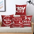 thumbnail image 3 of Bobasndm Christmas Pillow Cover 18 x 18 Inches, Christmas Theme Series Letter Print Winter Red Pillowcase, Decorative Pillow Covers for Home Sofa Christmas Decor, 3 of 9