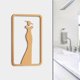 thumbnail image 5 of Letrero de baño para colgar en la pared, decoración autoadhesiva, calcomanía de baño para Bar, hogar, cafetería, puerta pública o pared comercial Mujer BLESIY  Signo de baño, 5 of 7