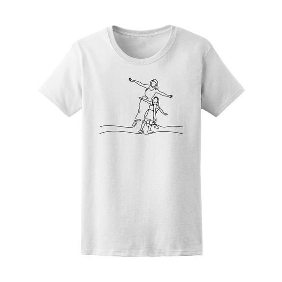 Family Mother And Girl Fly Tee Women's -Image by Shutterstock