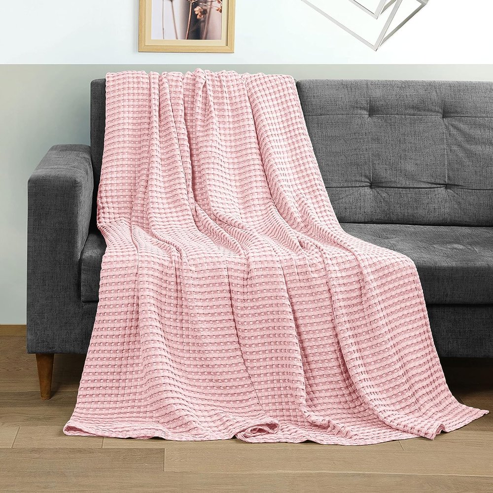 Couverture Bébé Ultra Douce à Texture Gaufrée - 75x90 Cm, 100% Polyester, Lavable Machine