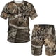 thumbnail image 3 of Conjunto de camiseta de caza con estampado 3D de camuflaje de jabalí, chándal elegante de cuello redondo para hombre, jersey de gran tamaño y pantalones cortos de playa, 3 of 5