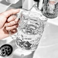 thumbnail image 3 of Glacier Pattern Toothbrush Cup Modern Transparent Bathroom Organizer for Toothbrush & Toothpaste, Stylish Acrylic Holder for Home Countertop Storage, Elegant Dental Care Essentials, 3 of 4