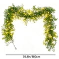 thumbnail image 2 of 71 Inch LED Glowing Black Ivy Garland, Artificial Hanging Green Fern Greenery Vines with Lights, Fake Leaves Swag for Halloween Thanksgiving Indoor Outdoor Garden Wall Party Decor, 2 of 9