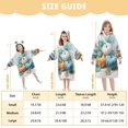 thumbnail image 3 of Wearable Blanket with Sleeves and Pocket Oversized Hooded Sweatshirt 3-14 YR Watercolor Pumpkins and Leaves S, 3 of 7