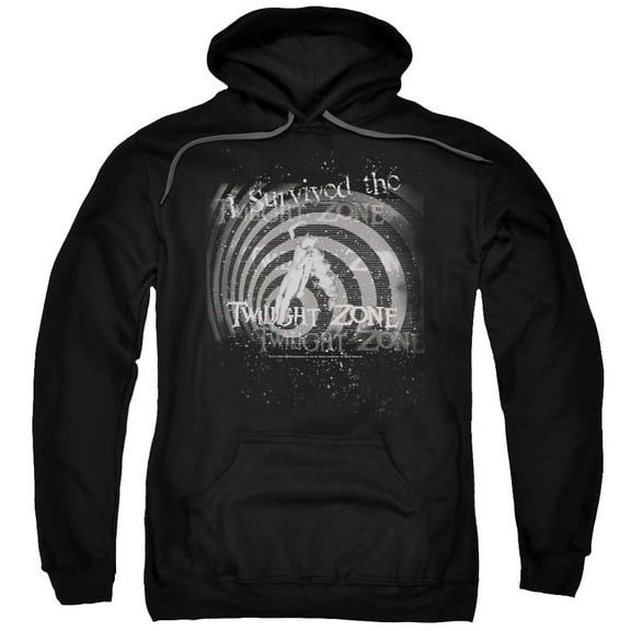 Twilight Zone I Survived Adult Pullover Hoodie Sweatshirt Black