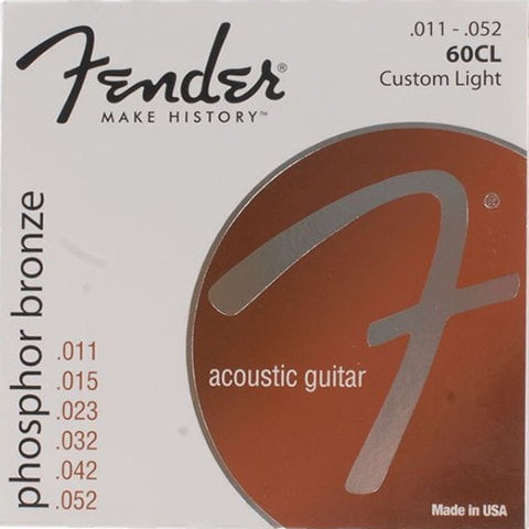 Encordadura para Guitarra Fender 6 Cuerdas Calibre .010-.056 Estilo Acabado en Bola 60CL