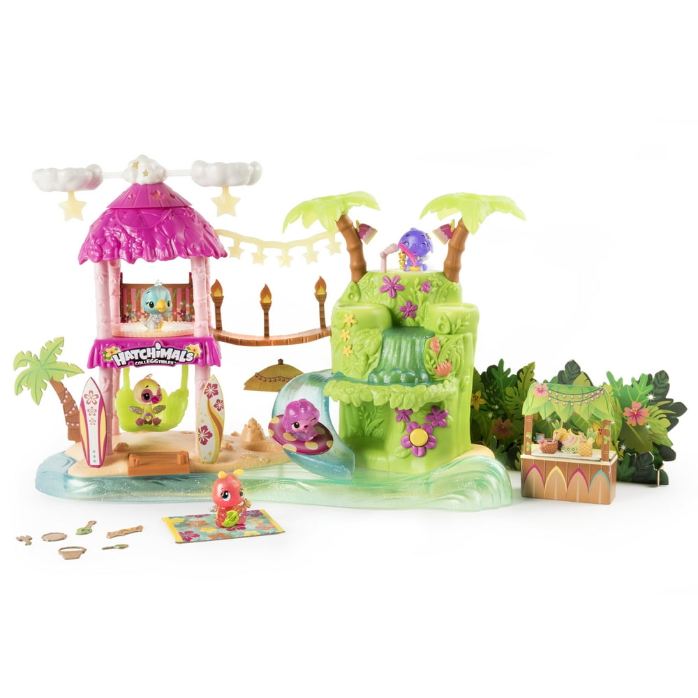 hatchimals water slide playset