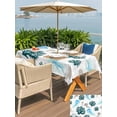 thumbnail image 5 of Outdoor Tablecloths with Umbrella Hole & Zipper, Jellyfish Coral Coastal 60 x102 Inch Rectangle Tablecloths, Nautical Summer Beach Ocean Sea Waterproof Table Cloth, Patio/Pool/Picnic Table Covers, 5 of 8