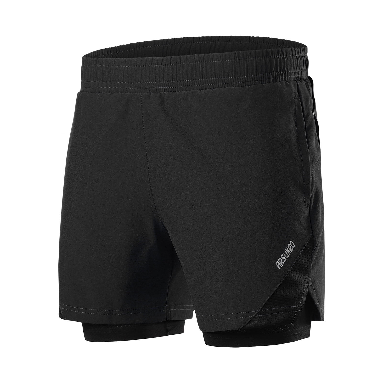 Men's 2 In 1 Workout Running Shorts 7 Inch Lightweight Athletic Gym