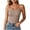 03-Brown, variant on Diufon Built-in Bra Tank Tops for Women Workout Yoga Athletic Crop Tops Spaghetti Straps Sleeveless Camisole