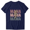 thumbnail image 1 of Camiseta de Cuello Redondo Impresa Del Día de la Madre para las Mujeres, Camiseta Casual de Manga Corta para la Primavera Y el Verano, 1 of 3