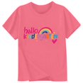 thumbnail image 2 of School Uniform Tshirts Children Letter Graphic T Shirt Short Sleeve Crewneck Top Girls Tshirts Pink 12-13 Years, 2 of 3