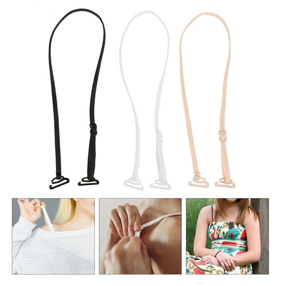 DRAFIDEEP Cross Back Replacement Bra Straps White Girls 5Pairs 16.9x0.9x0.2In