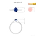 thumbnail image 4 of Angara Natural 0.85 Ct. Blue Sapphire Solitaire Ring in Sterling Silver for Women (Ring Size: 7.5), 4 of 9