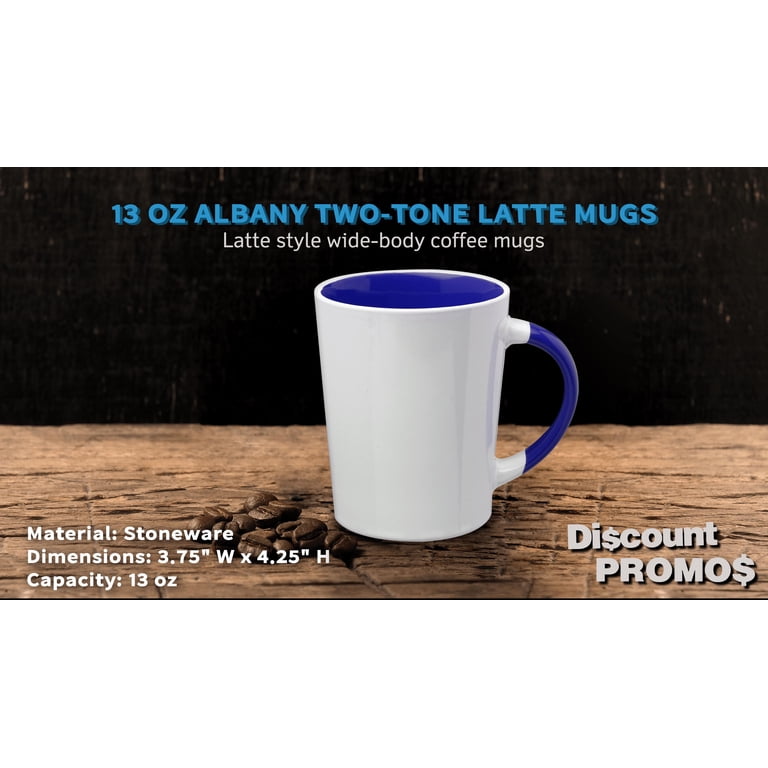 Ceramic Latte Coffee Mugs by Albany 13 oz. Set of 10, Bulk Pack - Perfect  for Coffee, Tea, Espresso, Hot Cocoa, Other Beverages - Cobalt Blue